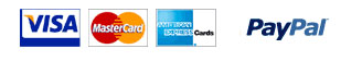 we accept Visa, MasterCard, American Express, payments through paypal