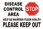 BIO SECURITY SIGN SPECIAL PRICE ! NEW SIZE!