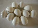 F-9-2 Solid Plastic Bantam/Pigeon Eggs NEW ! 12 pack