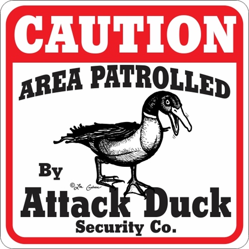 ATTACK DUCK SIGN NEW! - Click Image to Close