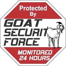 GOAT SECURITY SIGN   NEW !