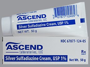 H-6-5 Silver Sulfadiazine Cream 1% 50 grams LIMITED!